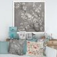 White Cherry Blossoms II  Canvas Wall Art Print