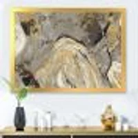 Painted Gold Stone  Canvas Art