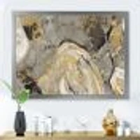 Painted Gold Stone  Canvas Art