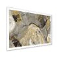 Painted Gold Stone  Canvas Art