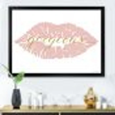 Fashion Glam Lips on Gold II  Wall Art