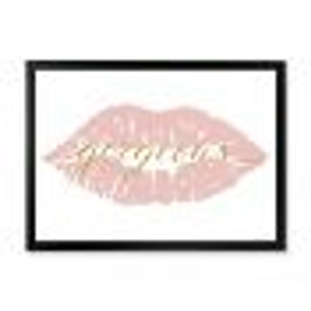 Toile « Fashion Glam Lips on Gold II