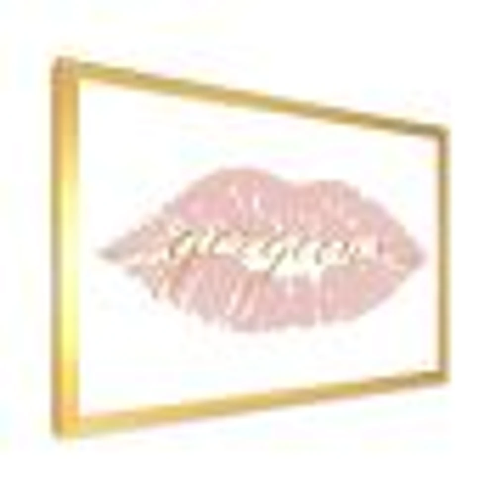 Toile « Fashion Glam Lips on Gold II