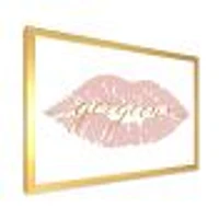 Toile « Fashion Glam Lips on Gold II