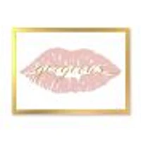 Toile « Fashion Glam Lips on Gold II