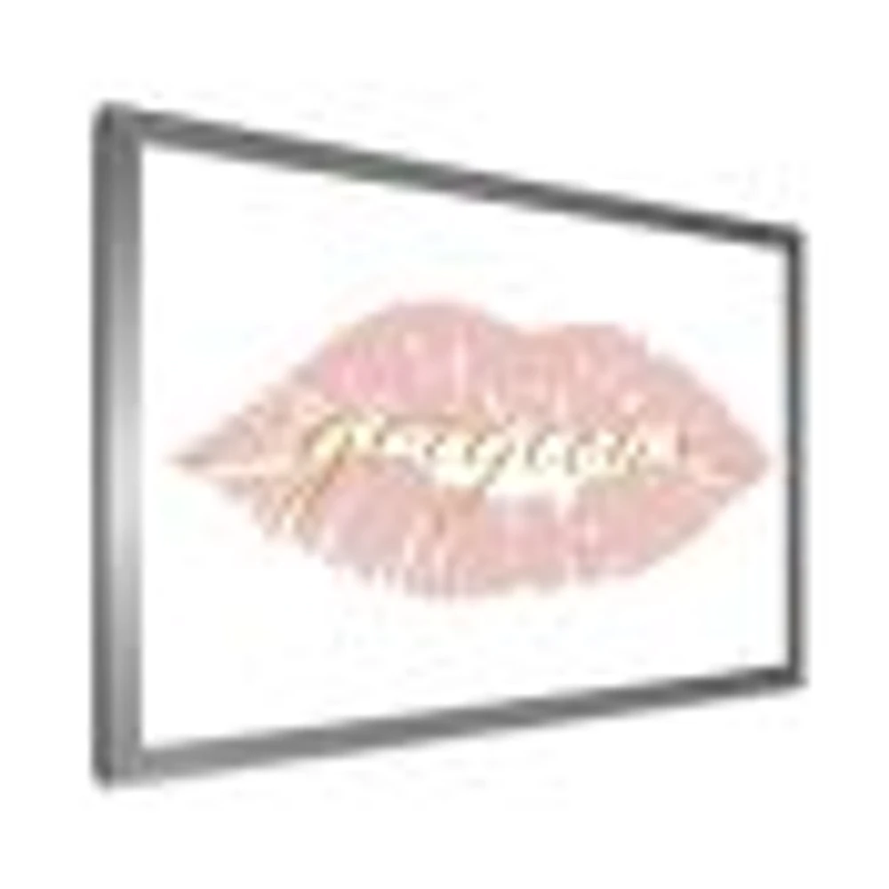 Toile « Fashion Glam Lips on Gold II