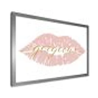 Toile « Fashion Glam Lips on Gold II