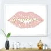 Toile « Fashion Glam Lips on Gold II