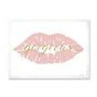 Toile « Fashion Glam Lips on Gold II