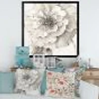 Indigold Grey Peonies I  Canvas Wall Art