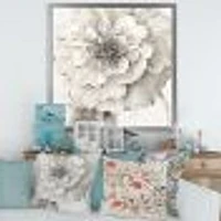 Indigold Grey Peonies I  Canvas Wall Art