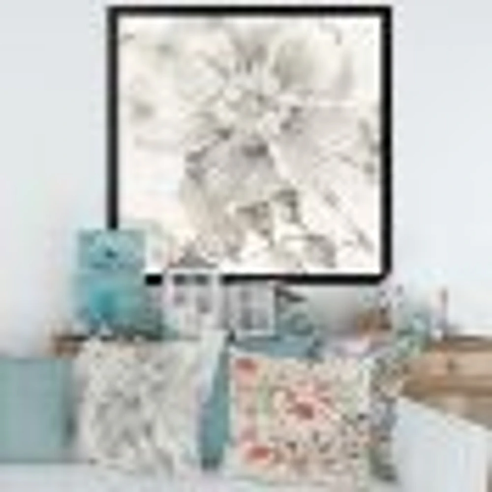 Toile « Indigold Grey Peonies II