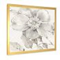 Toile « Indigold Grey Peonies II