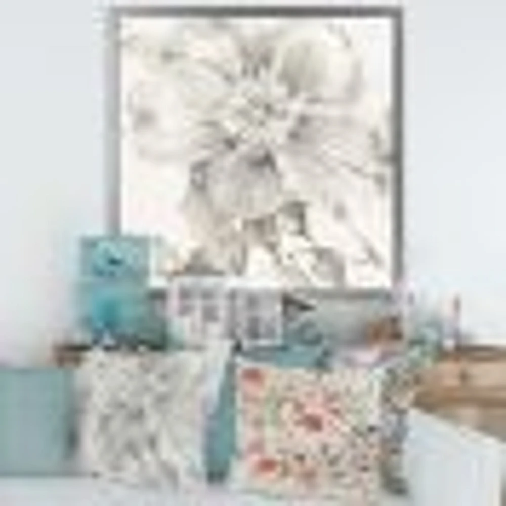 Toile « Indigold Grey Peonies II