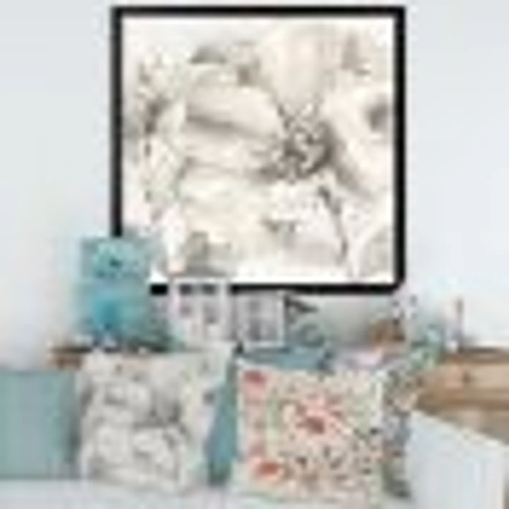 Toile « Indigold Grey Peonies IV »