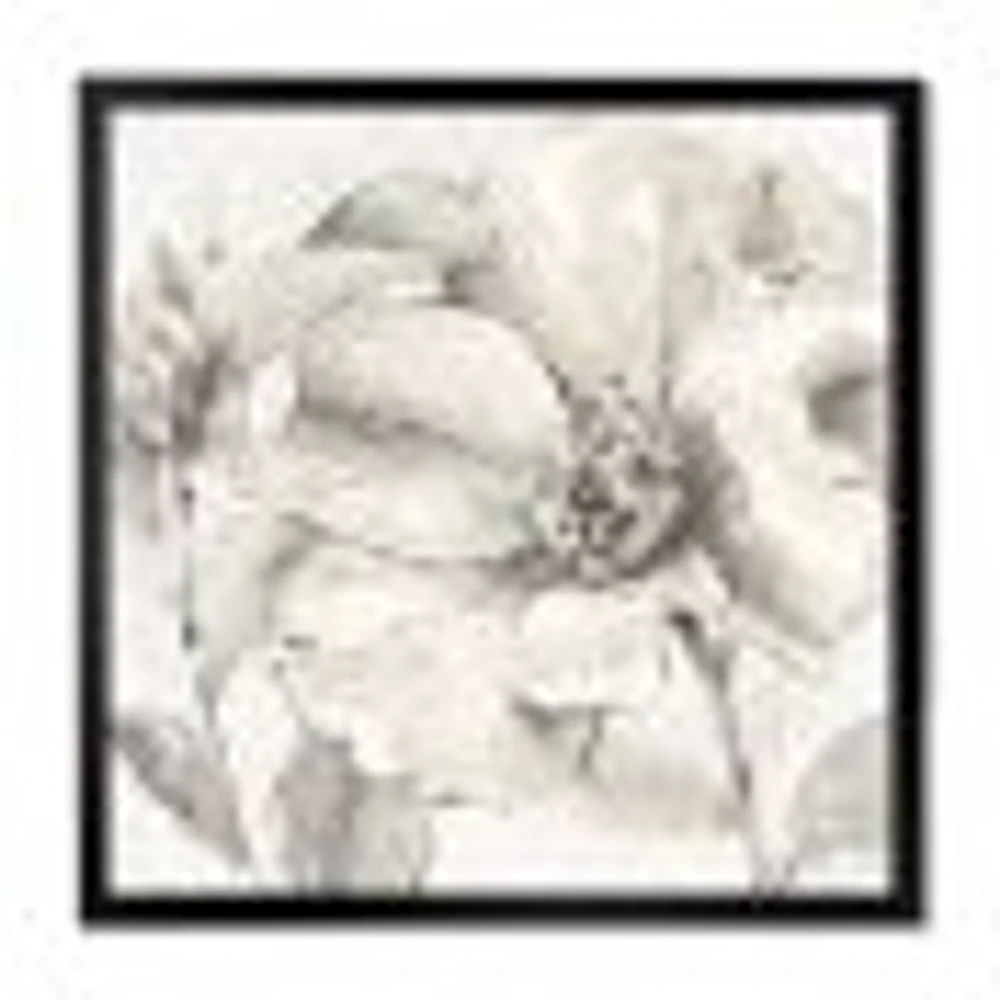 Toile « Indigold Grey Peonies IV »