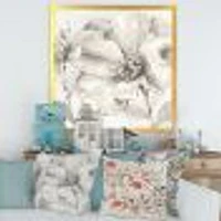 Indigold Grey Peonies IV  Canvas Art