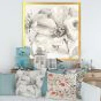 Toile « Indigold Grey Peonies IV »