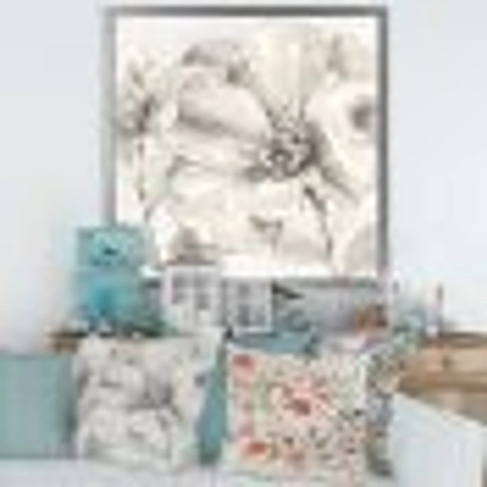 Toile « Indigold Grey Peonies IV »