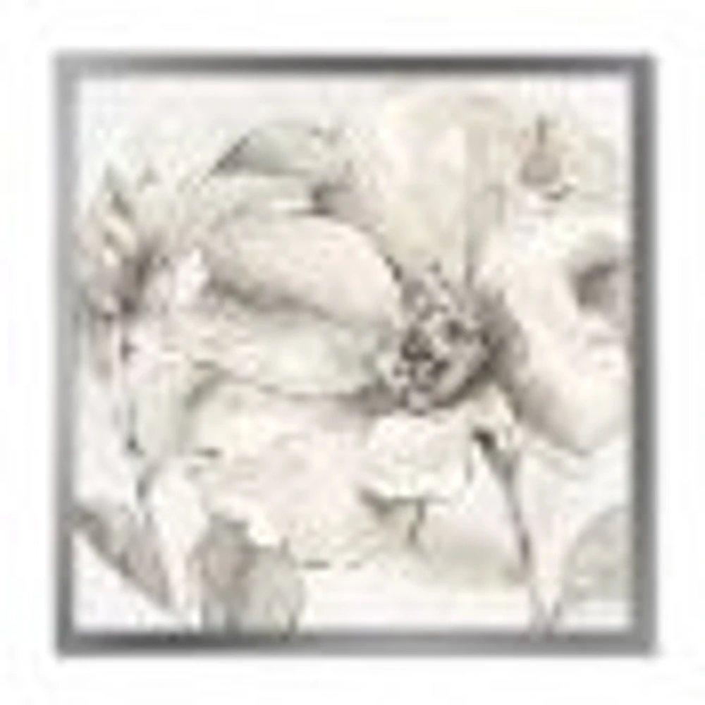 Indigold Grey Peonies IV  Canvas Art