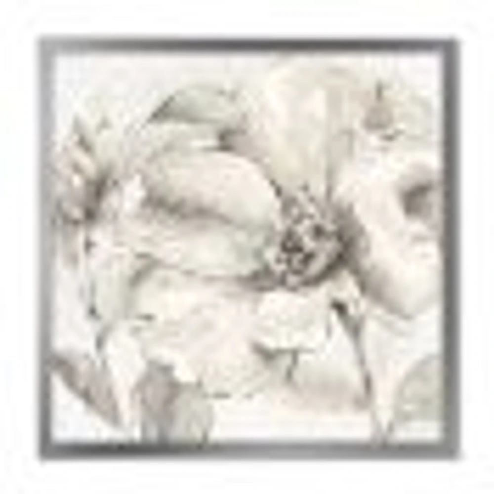 Toile « Indigold Grey Peonies IV »