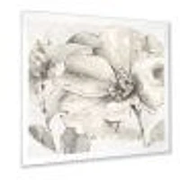 Indigold Grey Peonies IV  Canvas Art