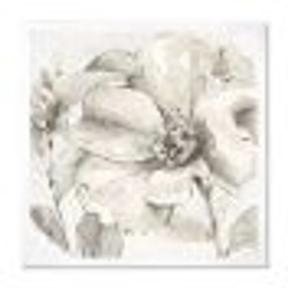 Toile « Indigold Grey Peonies IV »