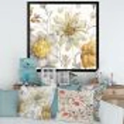 Fields of Gold Watercolor Flower V  Canvas