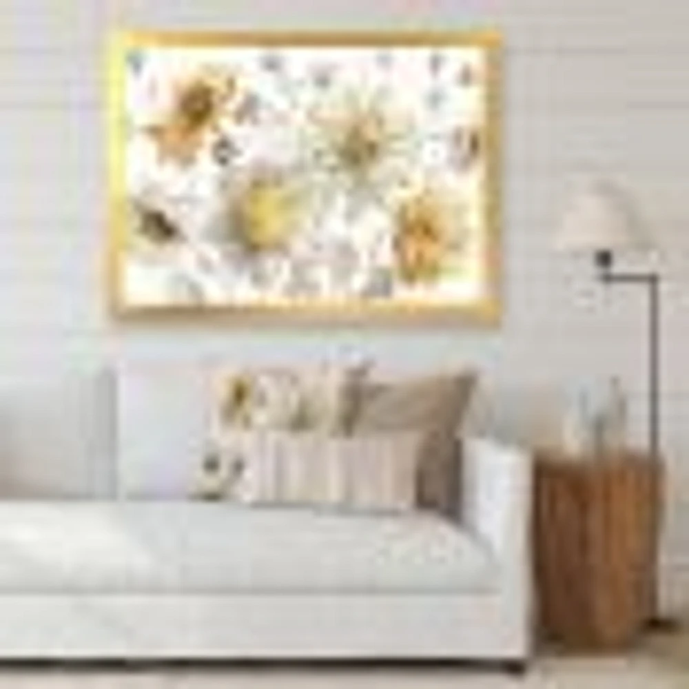 Fields of Gold Watercolor Flower VII  Canvas Art