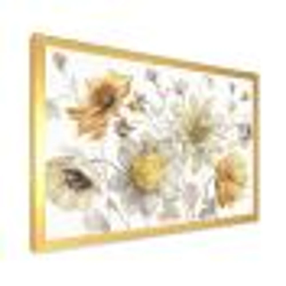 Fields of Gold Watercolor Flower VII  Canvas Art