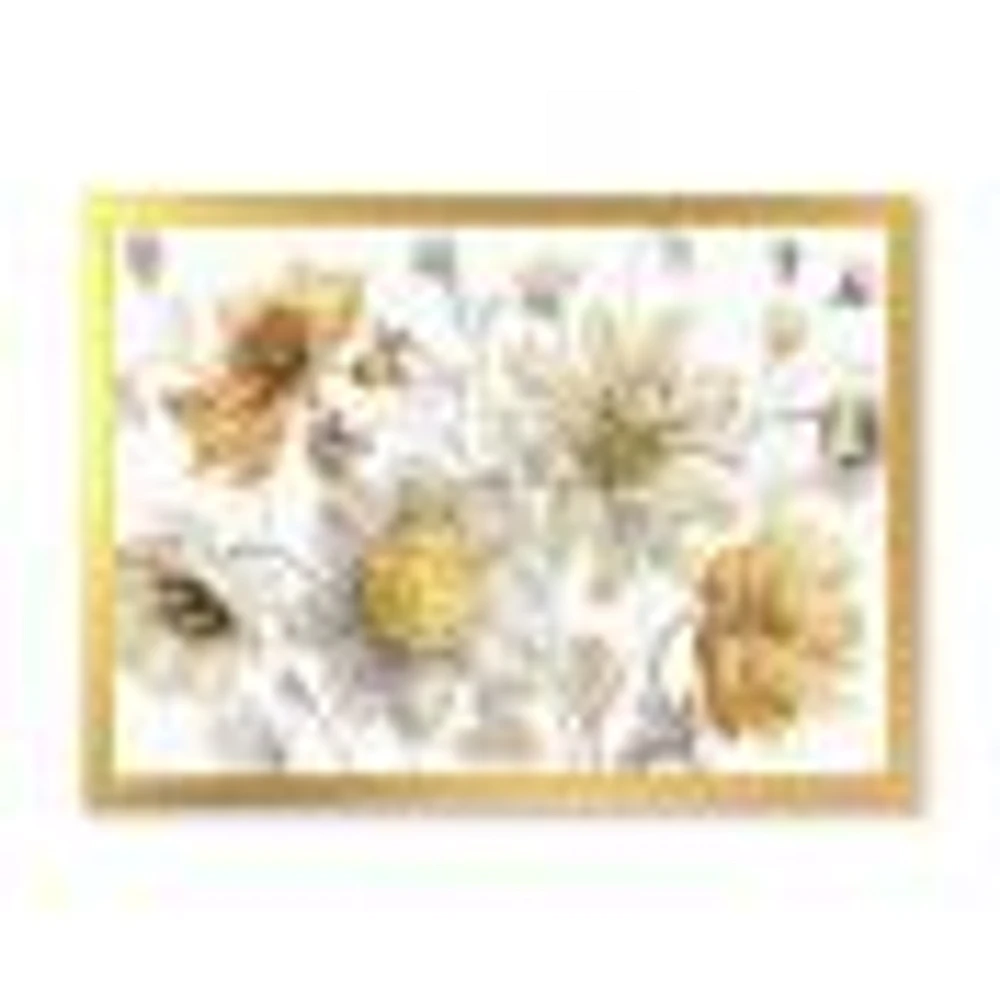 Fields of Gold Watercolor Flower VII  Canvas Art