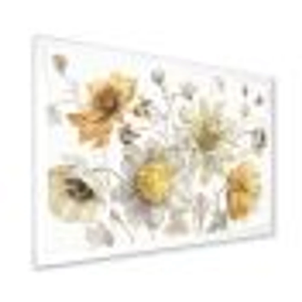 Fields of Gold Watercolor Flower VII  Canvas Art