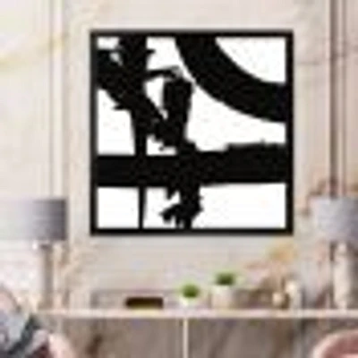 Black and White Crossing Paths I Canvas