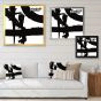 Black and White Crossing Paths I Canvas