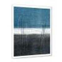 Toile « Teal Meets Grey Abstract Art »