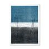 Toile « Teal Meets Grey Abstract Art »