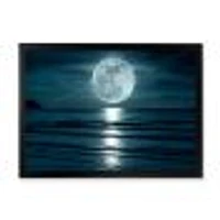 Toile « Super Moon Over The Sea I