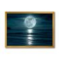 Toile « Super Moon Over The Sea I