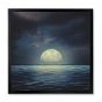 Super Moon Over The Sea II  Wall Art