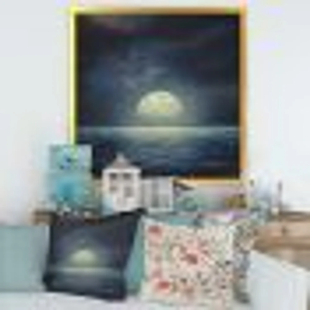 Super Moon Over The Sea II  Wall Art