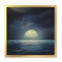 Super Moon Over The Sea II  Wall Art