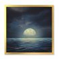 Super Moon Over The Sea II  Wall Art