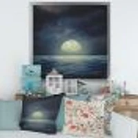 Super Moon Over The Sea II  Wall Art