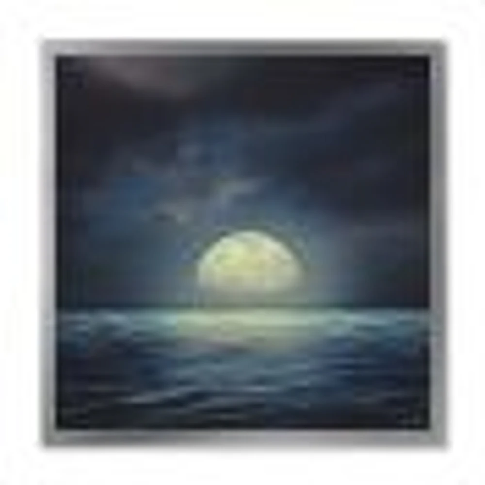 Super Moon Over The Sea II  Wall Art