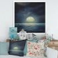 Super Moon Over The Sea II  Wall Art