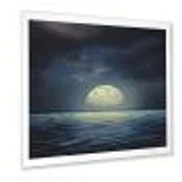 Super Moon Over The Sea II  Wall Art