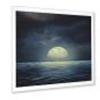 Super Moon Over The Sea II  Wall Art