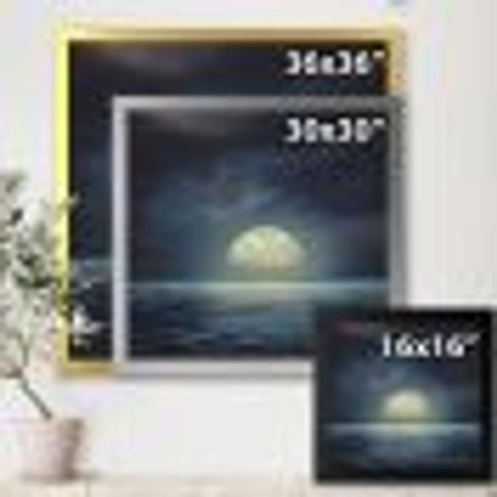 Super Moon Over The Sea II  Wall Art