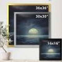 Super Moon Over The Sea II  Wall Art