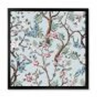 Toile « Chinoiserie with Birds and Peonies X